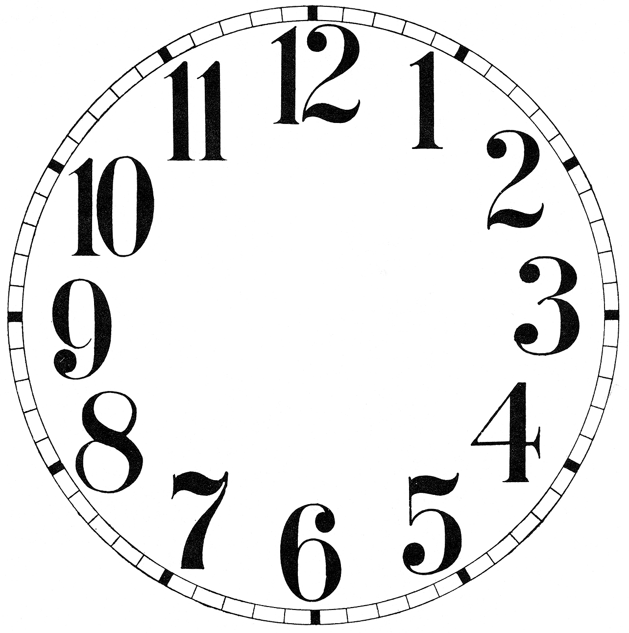 Free Printable Clock Face Template