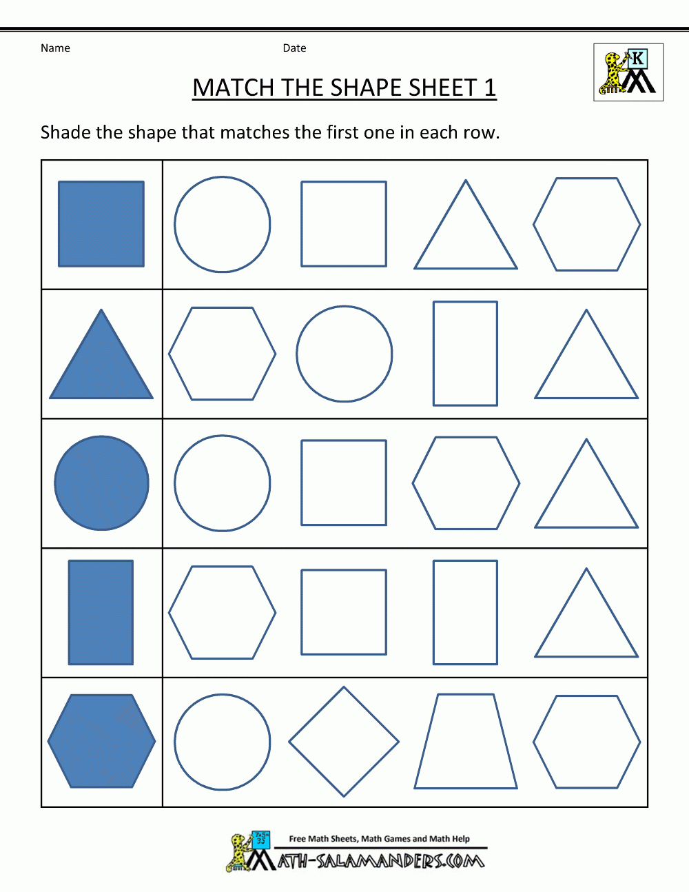 Free Printable Shape Templates
