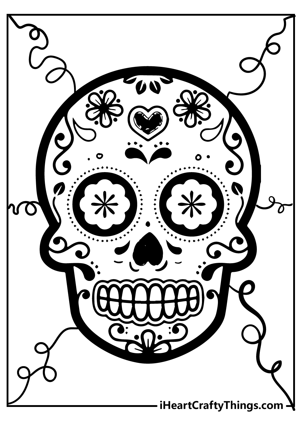 Sugar Skull Template Printable Free