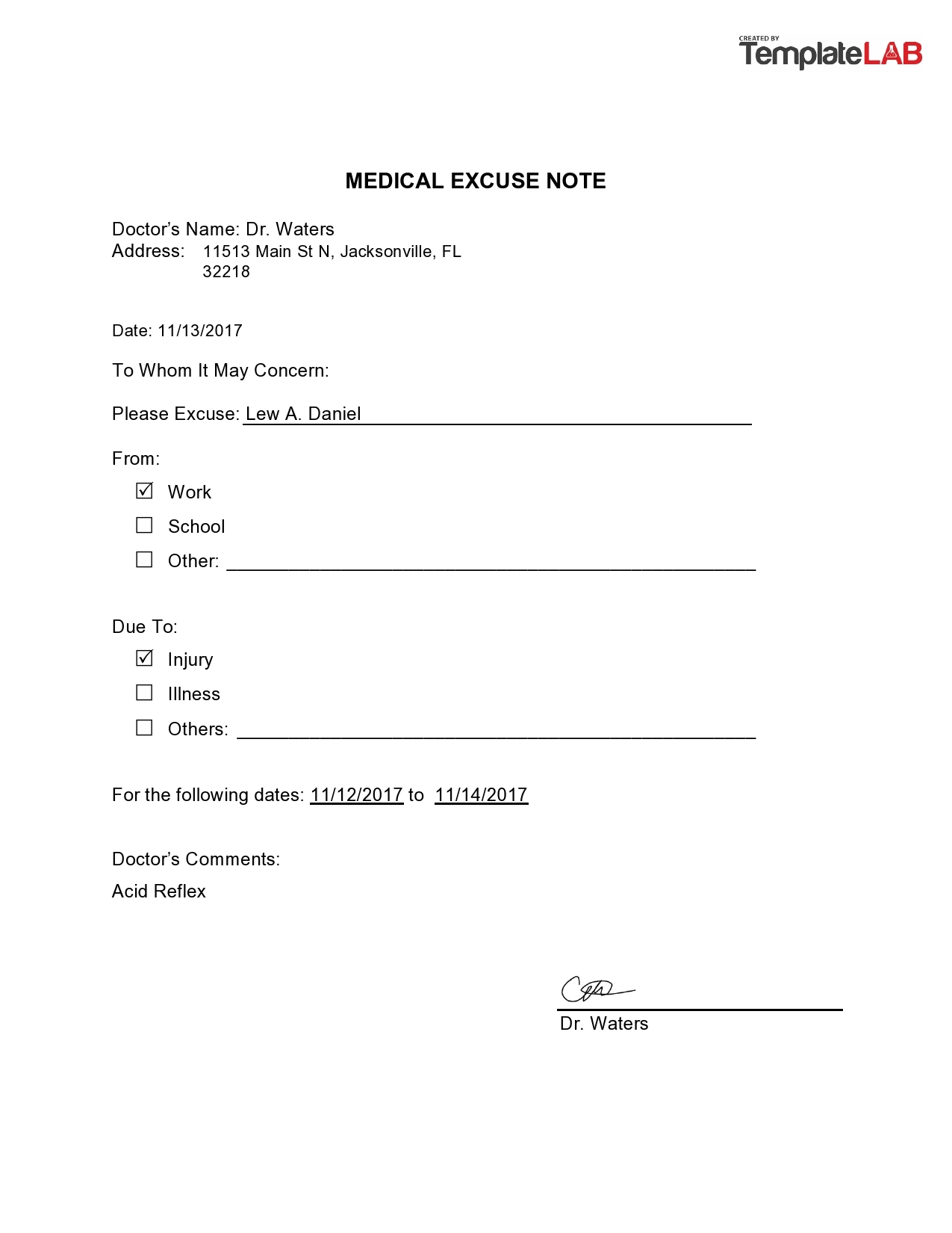 Free Printable Doctors Notes Templates