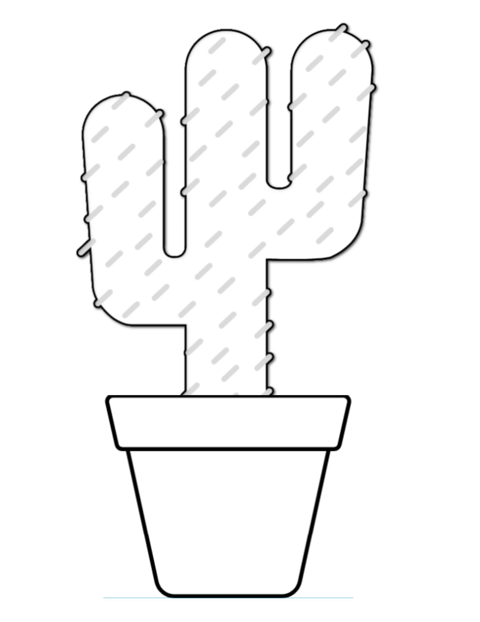 Cactus Template Free Printable
