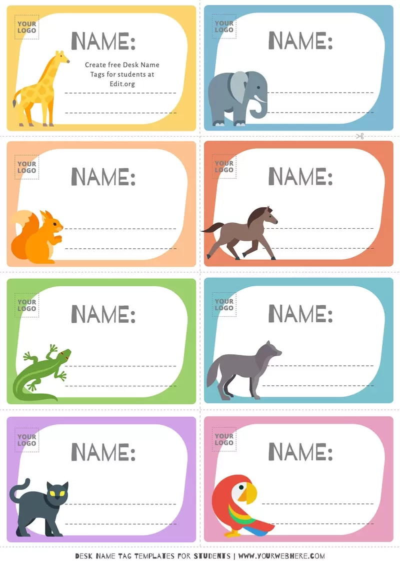 Free Printable Desk Name Plate Template