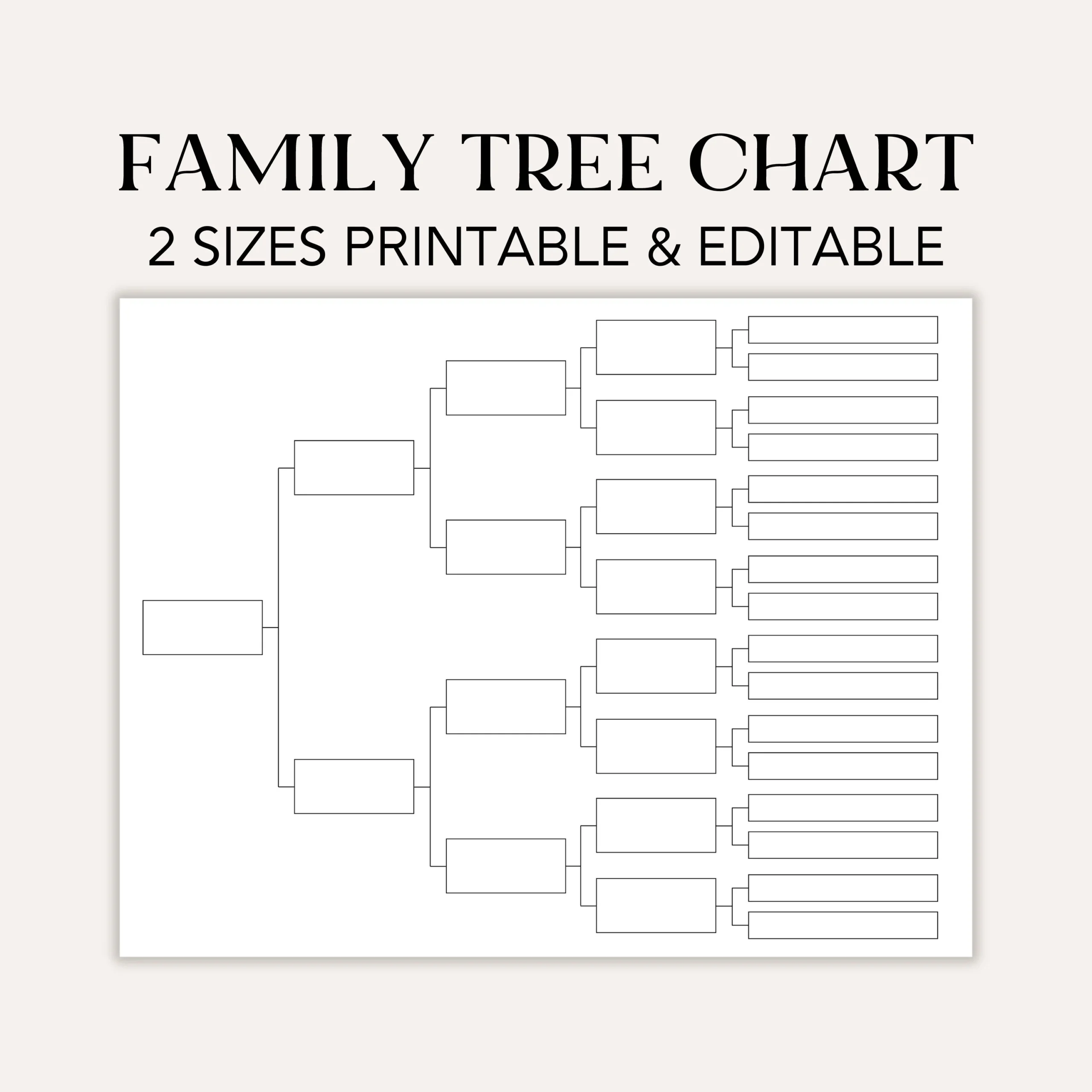 Printable Family Tree Chart Template