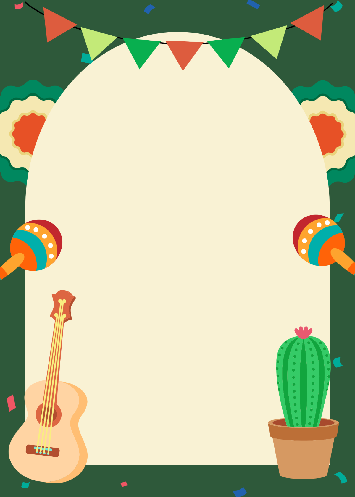 Free Aesthetic Border Fiesta Invitation Template To Edit Online