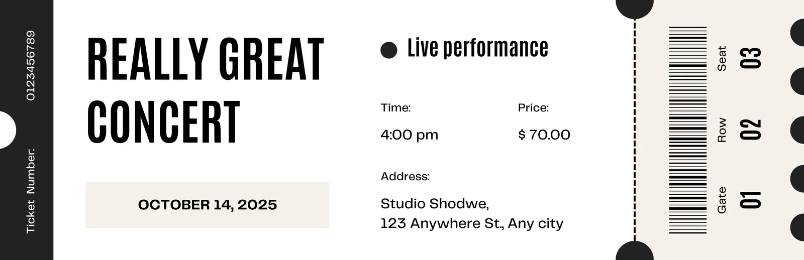 Free And Customizable Ticket Templates For Any Event Canva