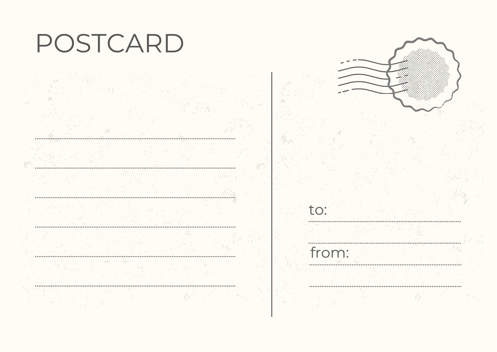 Free Postcard Templates Printable