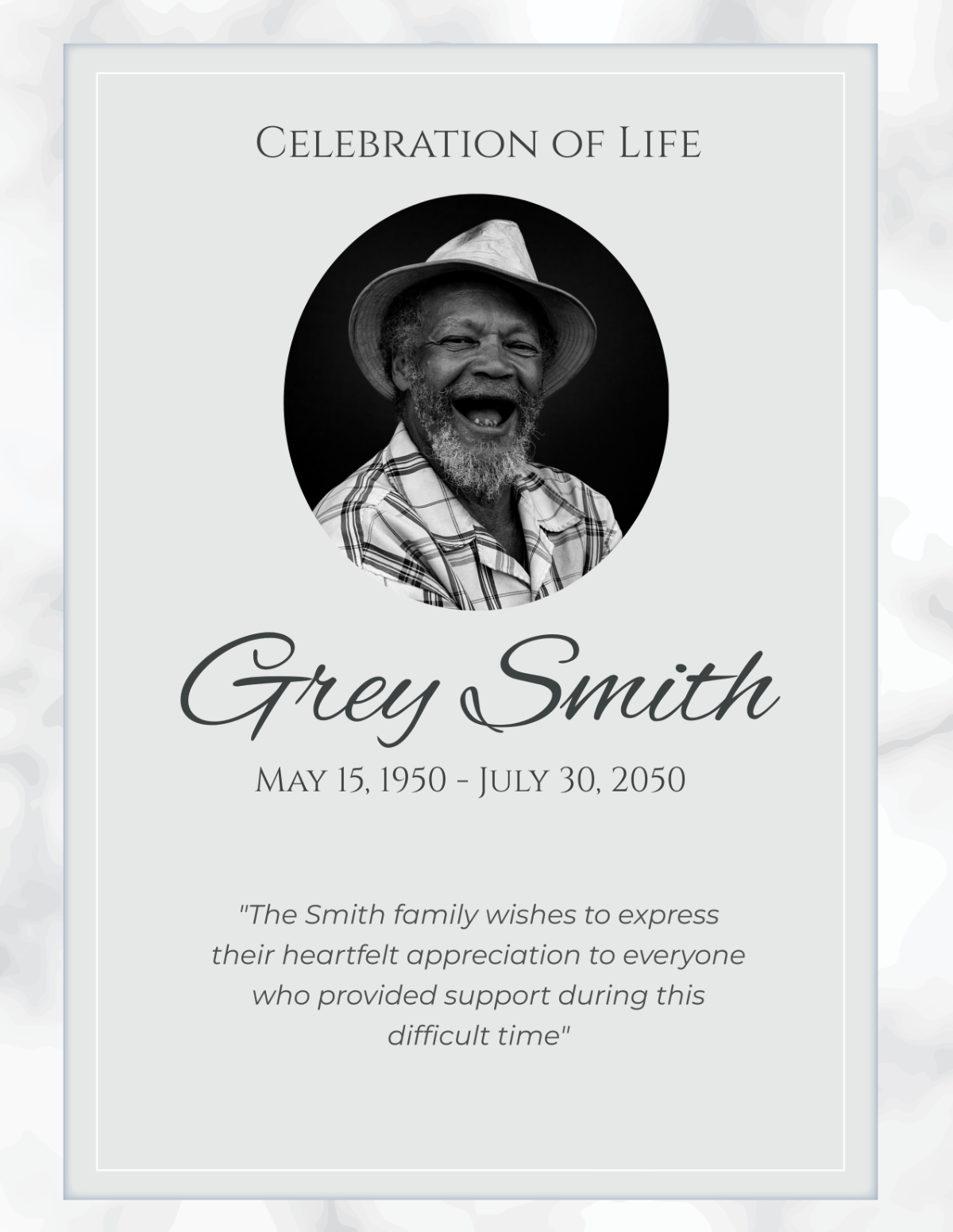 Free Celebration Of Life Programs Template To Edit Online