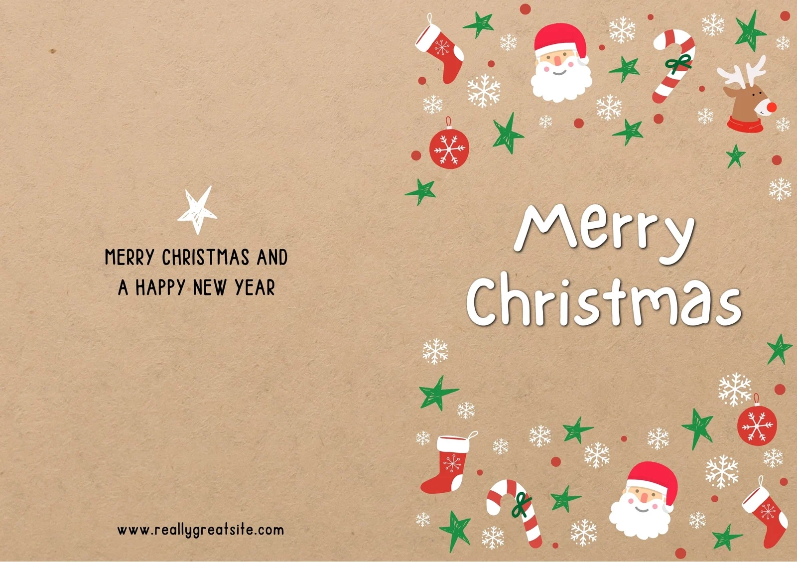 Free Custom Printable Christmas Folded Card Templates Canva Free Custom Printable Christmas Folded Card Templates Canva