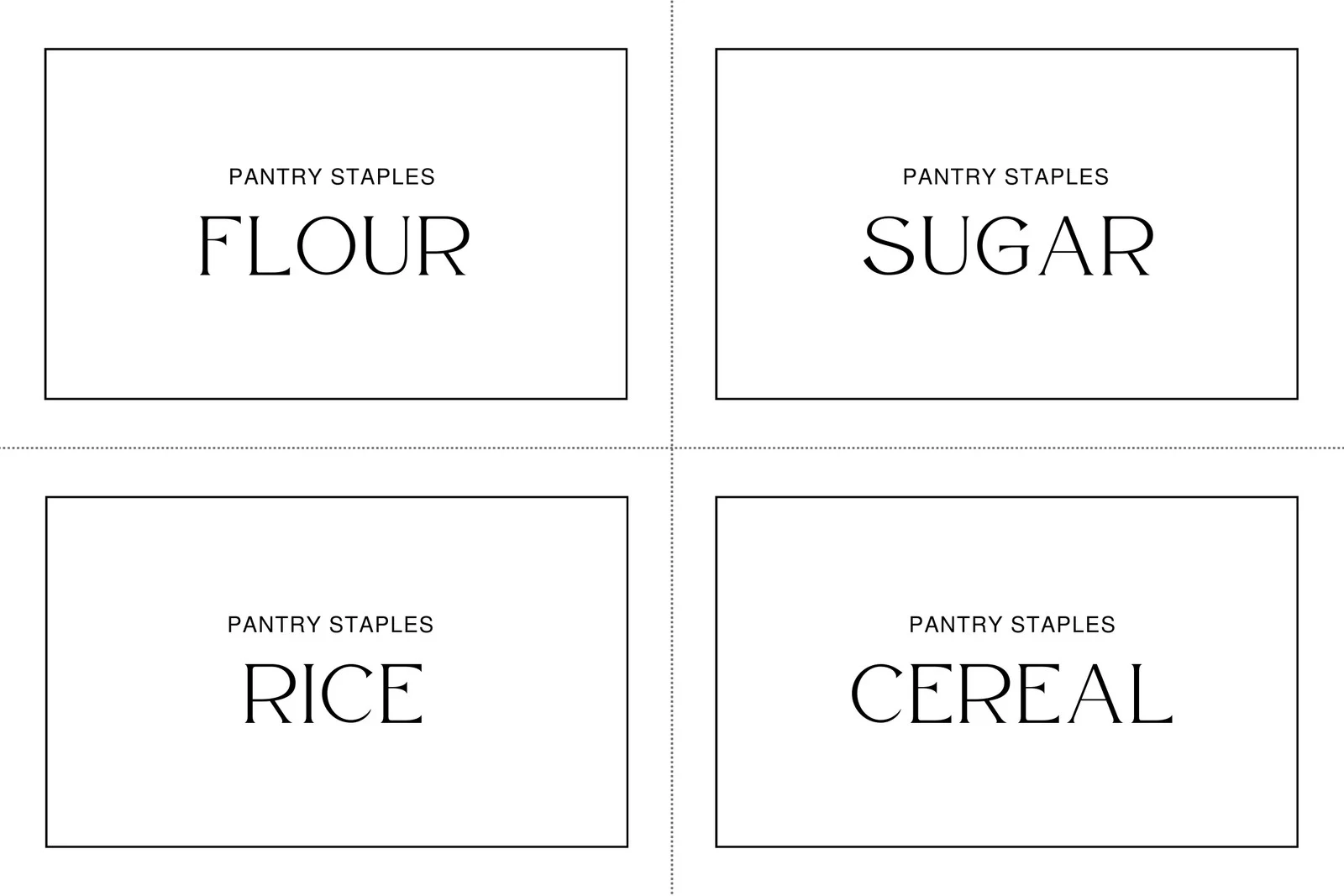 Printable Food Label Template