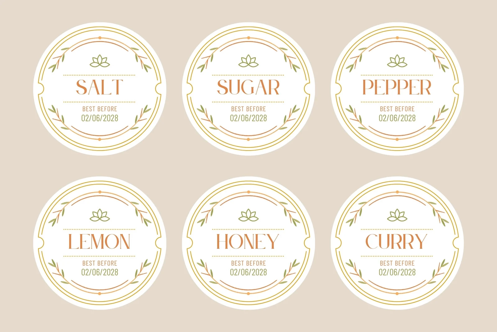 Free Custom Printable Food Label Templates Canva