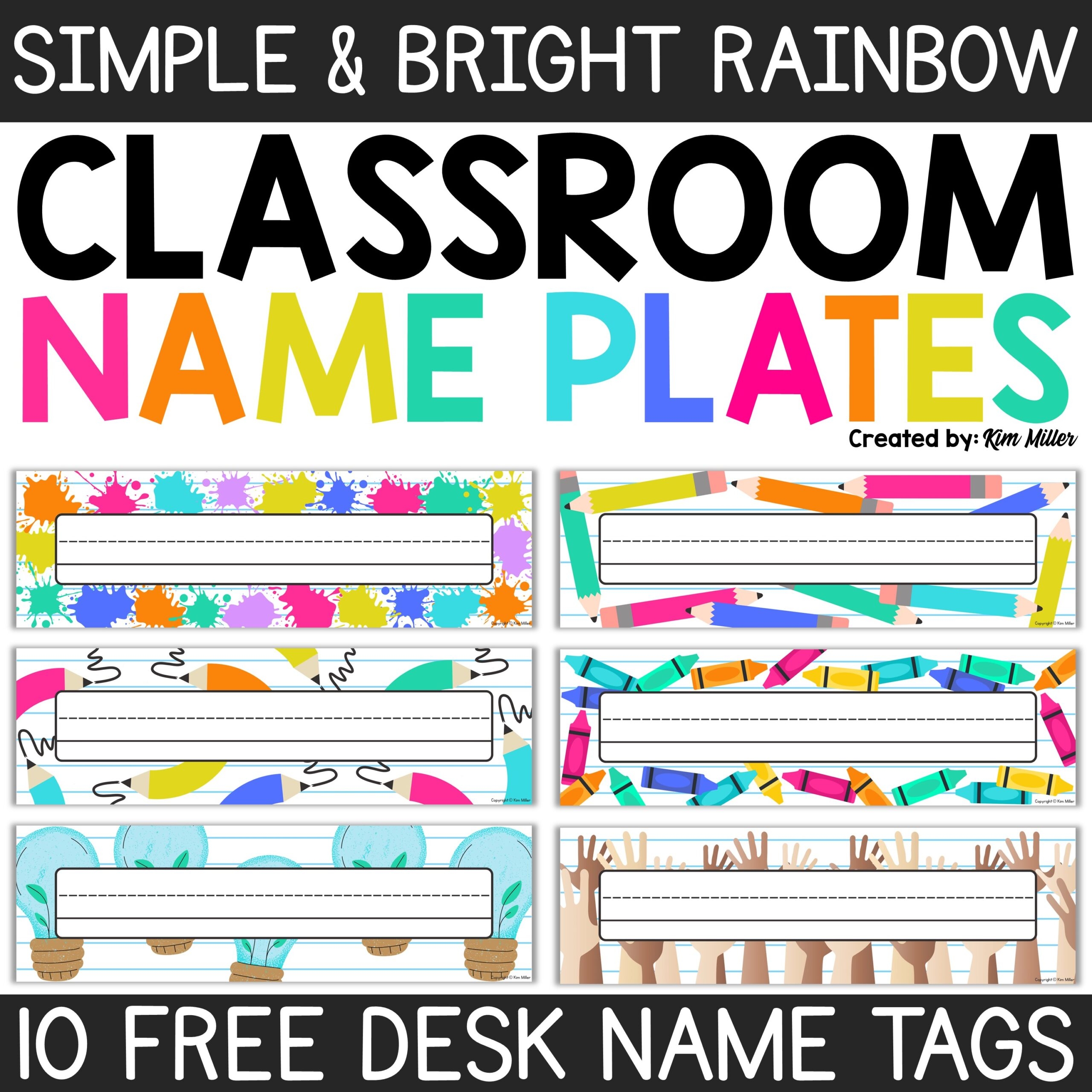 Free Printable Desk Name Plate Template