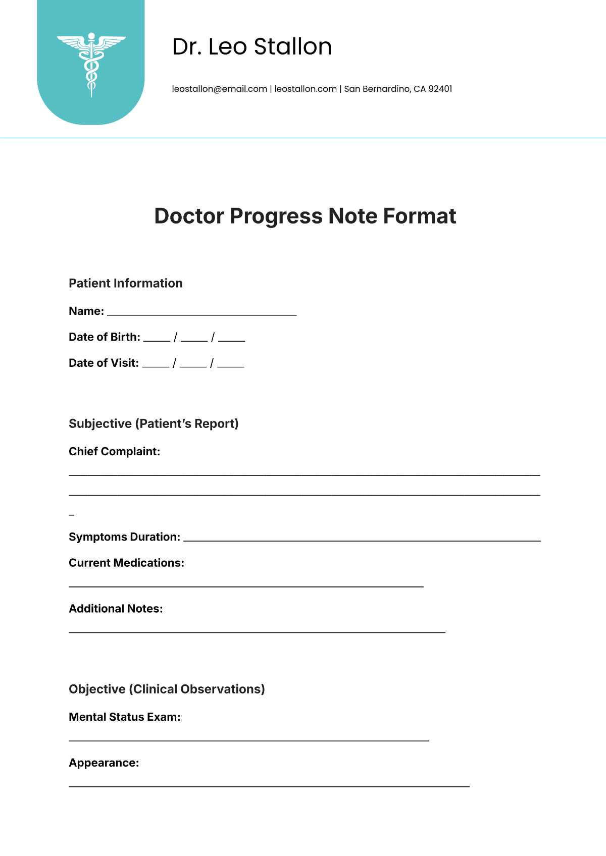 Free Printable Doctors Notes Templates