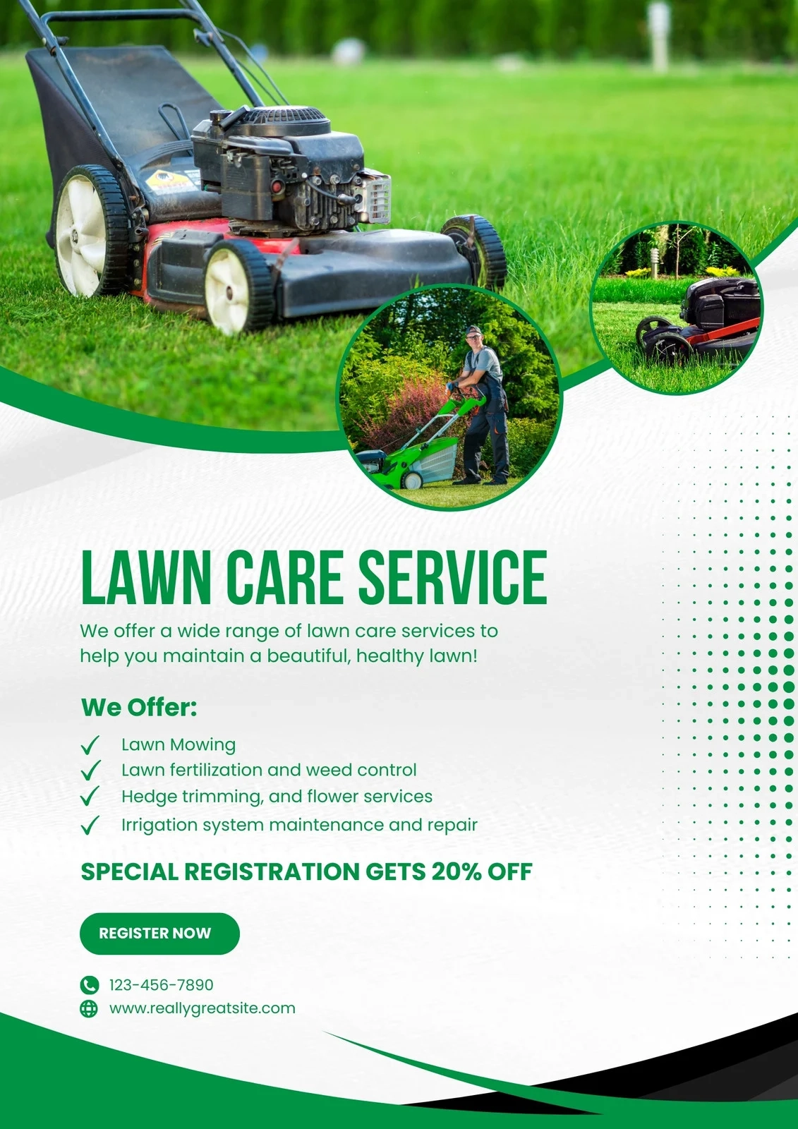 Free Editable Printable Lawn Care Flyer Templates Canva