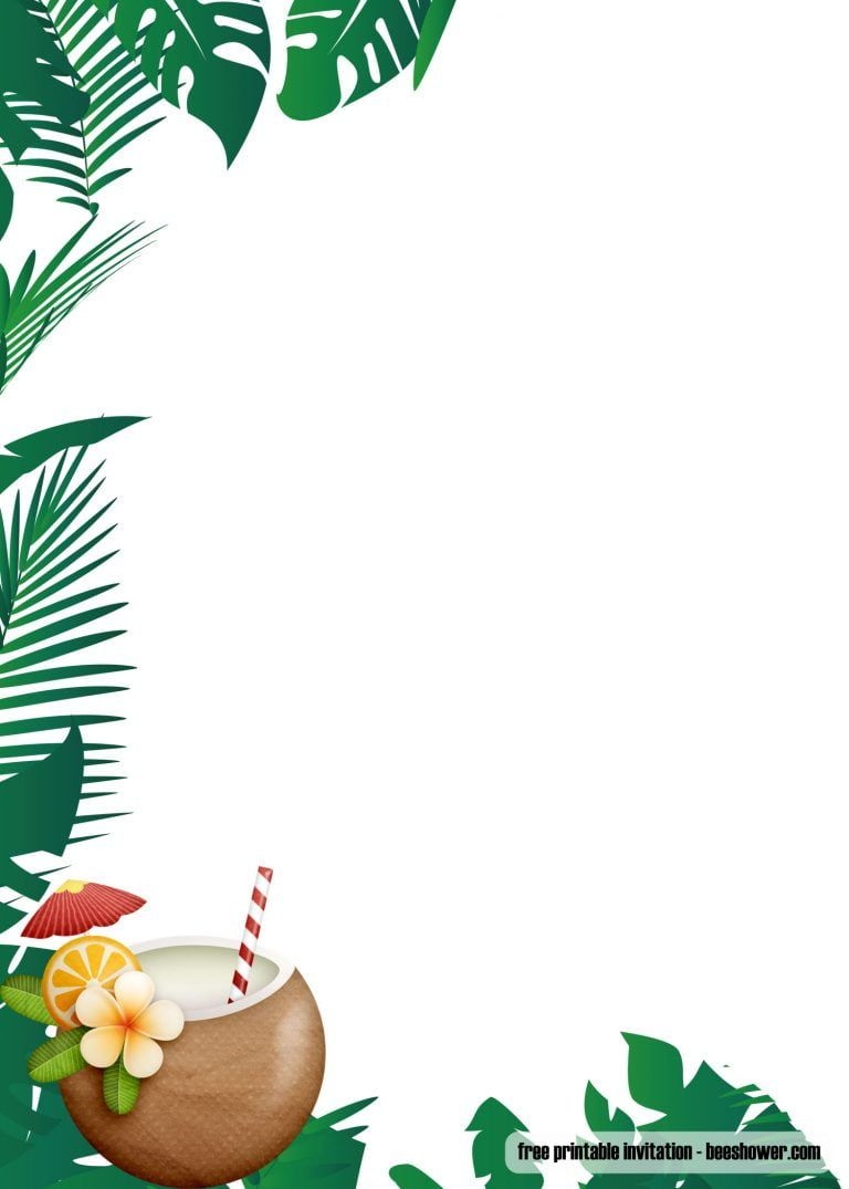 FREE Luau Baby Shower Invitations Templates