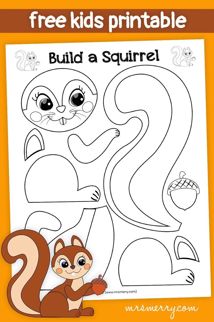 Free Printable Squirrel Template