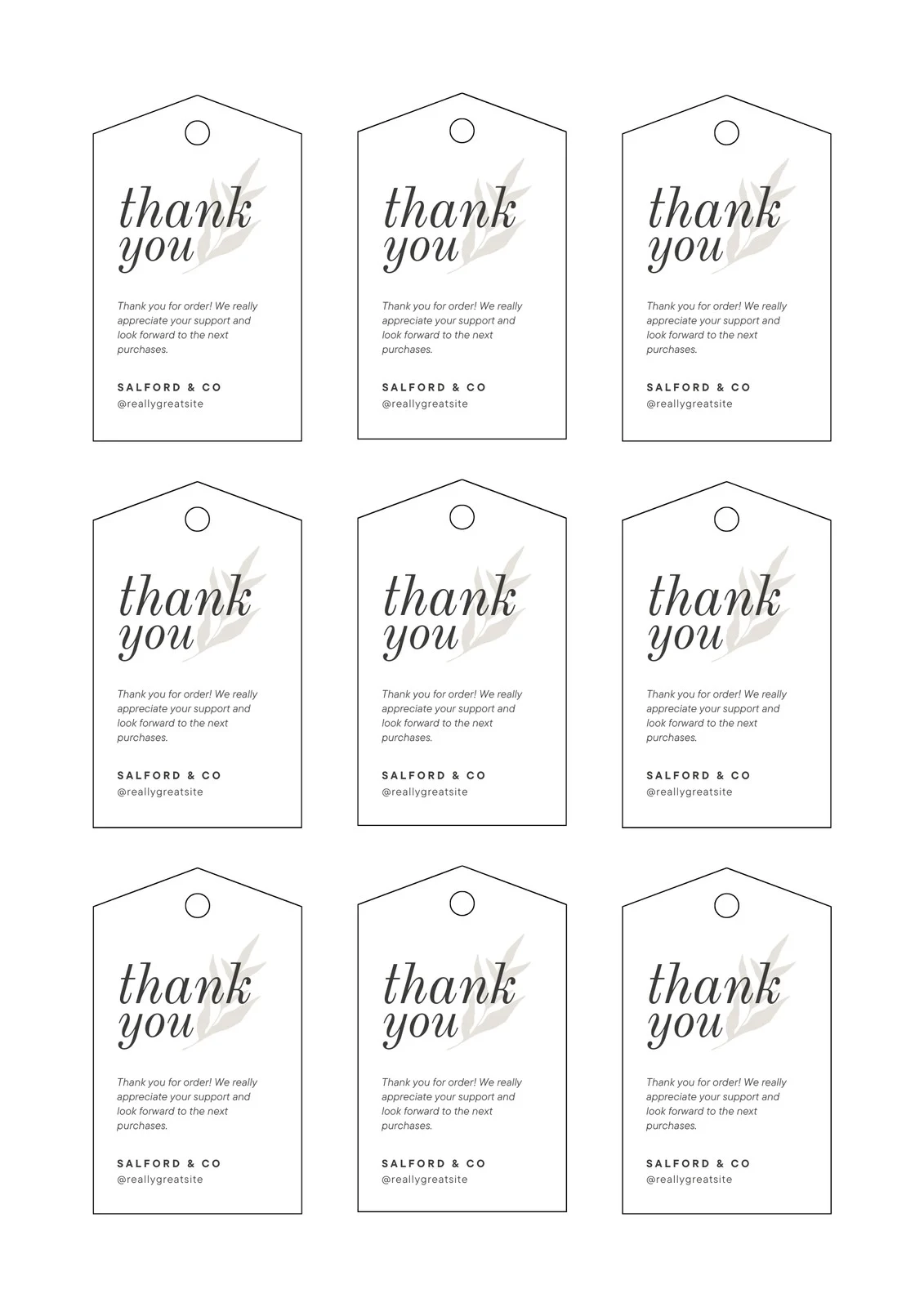 Editable Free Printable Gift Tags Templates
