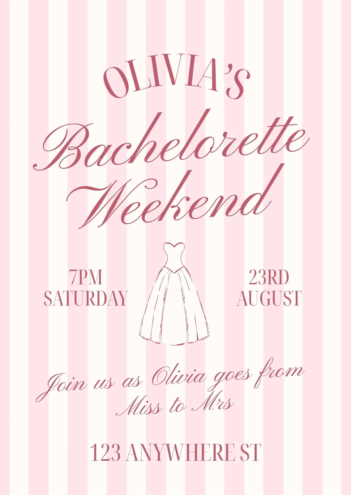 Editable Free Printable Bachelorette Party Invitations Templates