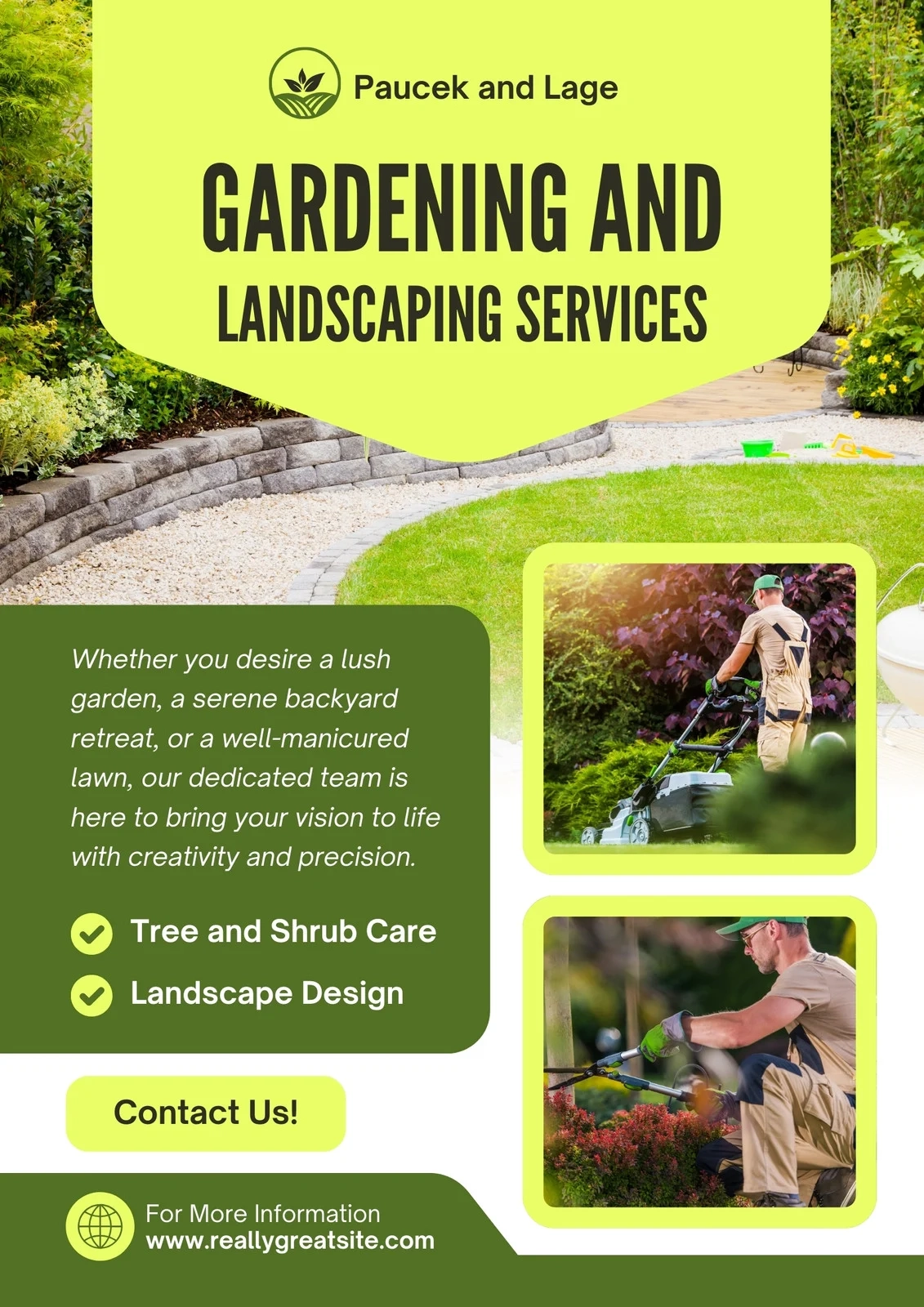 Free Printable Customizable Landscaping Flyer Templates Canva