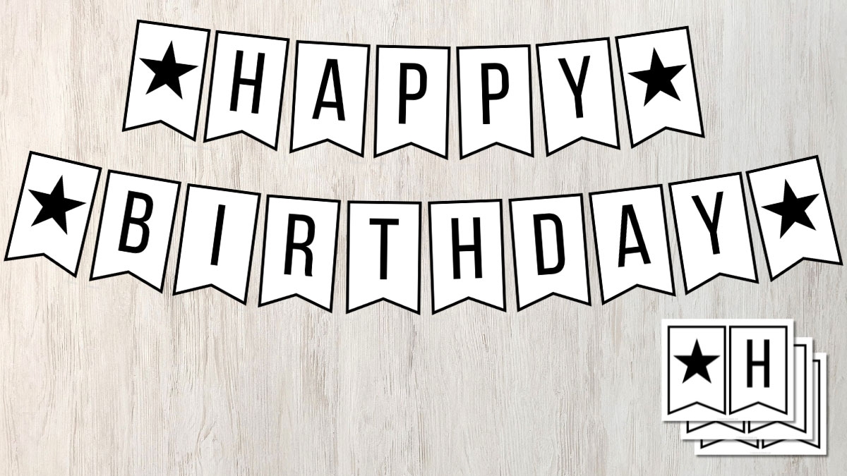 Birthday Banner Template Printable Free
