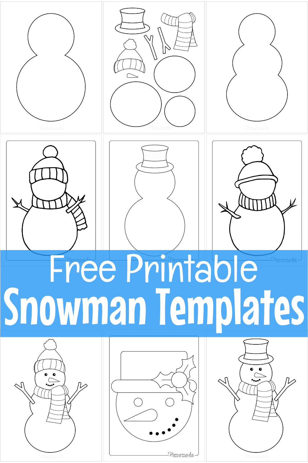 Free Snowman Template Printable Free Snowman Template Printable