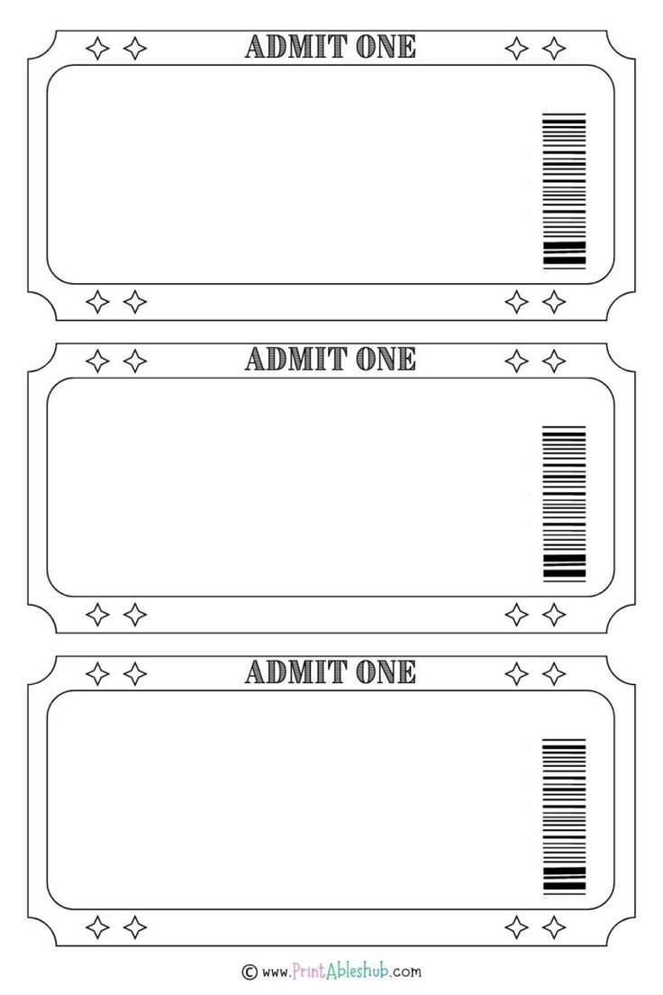 Printable Editable Ticket Template Free