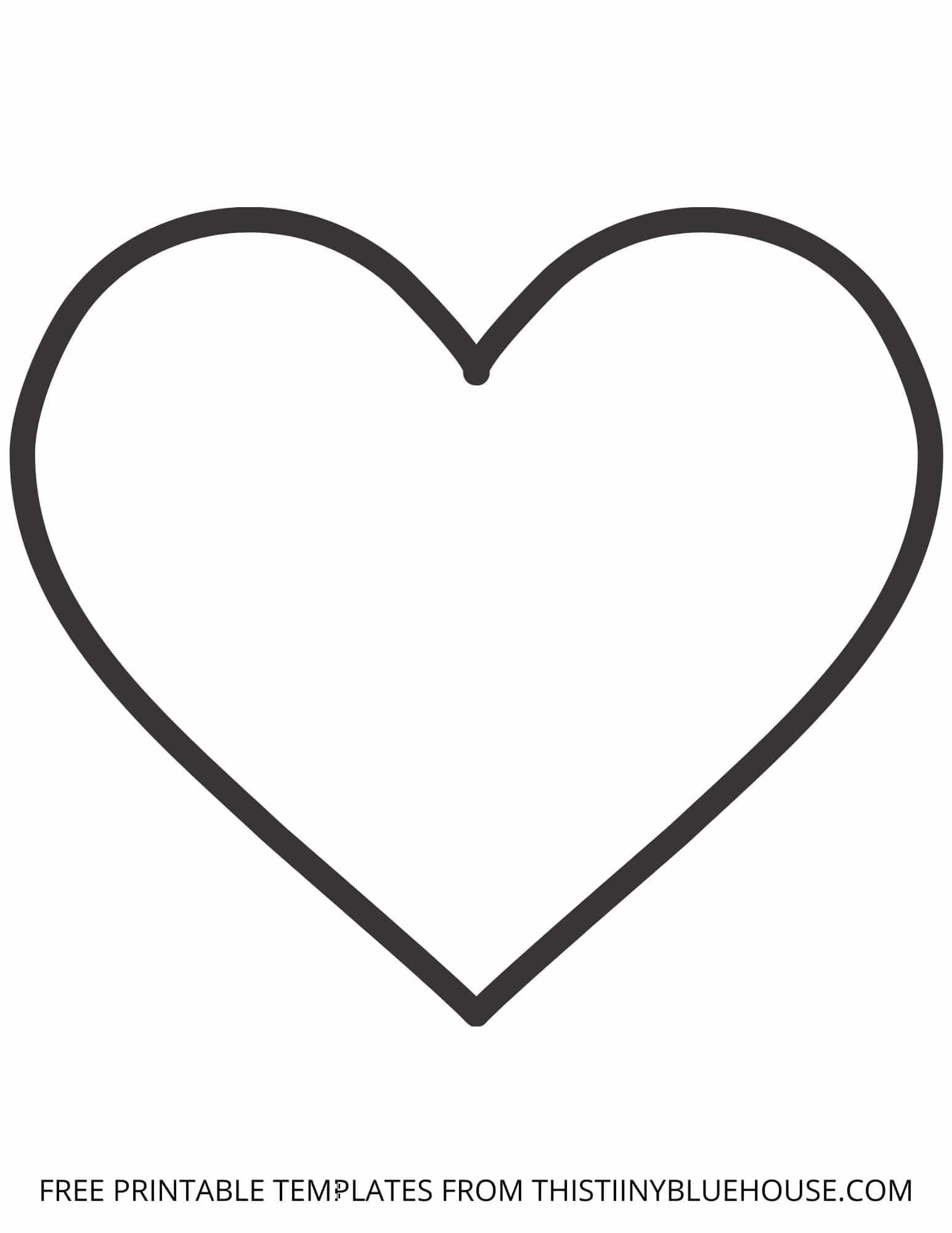 Printable Heart Template Free