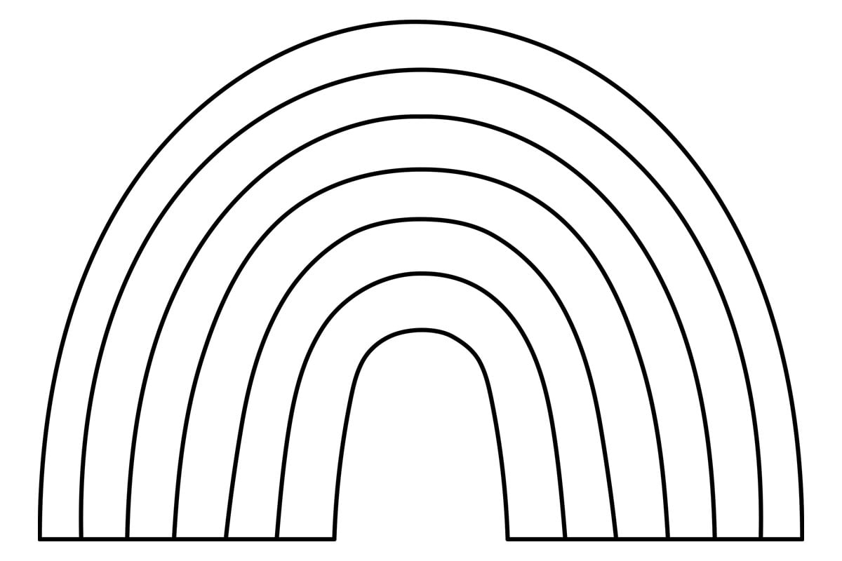 Free Printable Rainbow Template