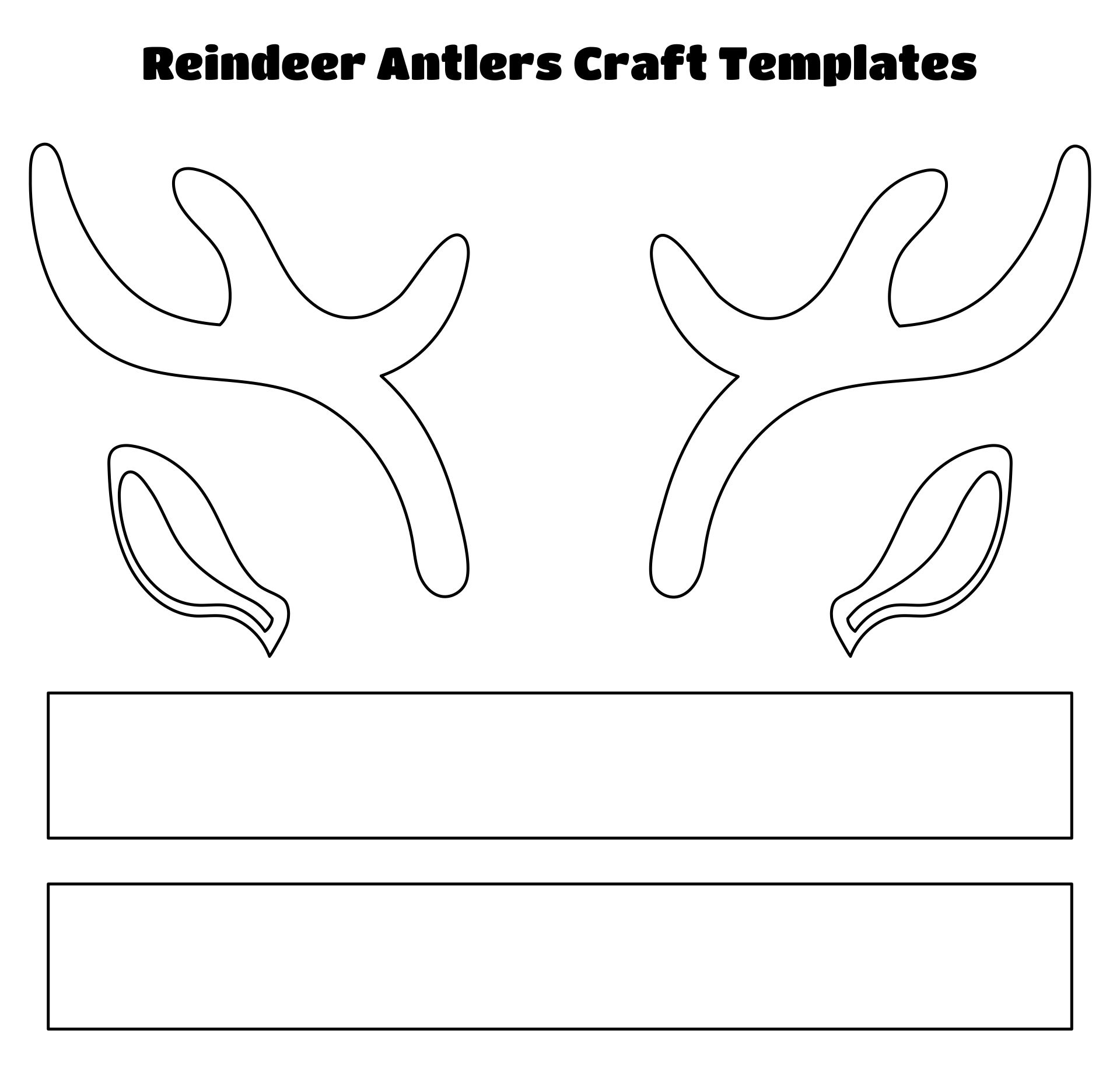 Reindeer Antler Template Printable Free