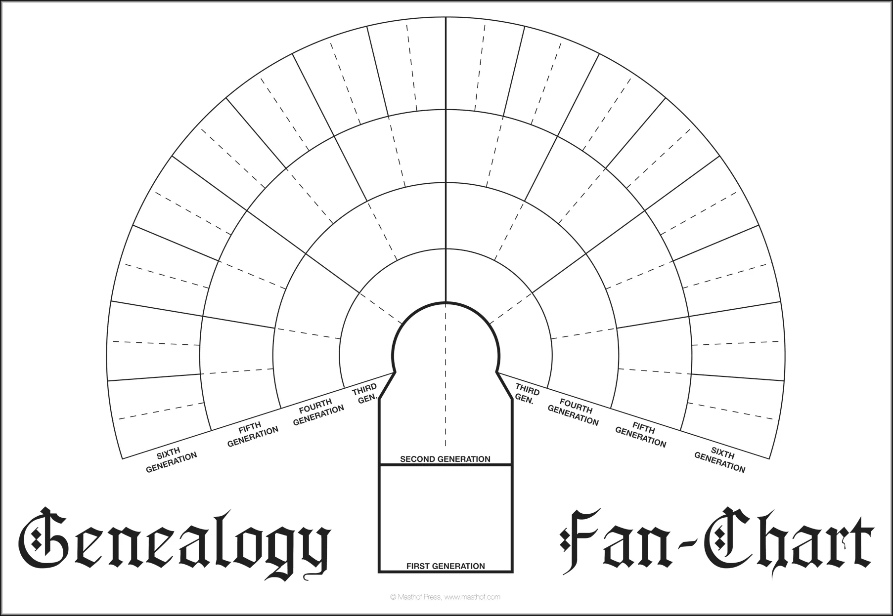 Printable Family Tree Fan Chart Template